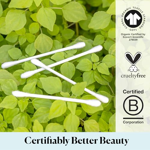 Stack of Sky Organics 500 count cotton swabs
