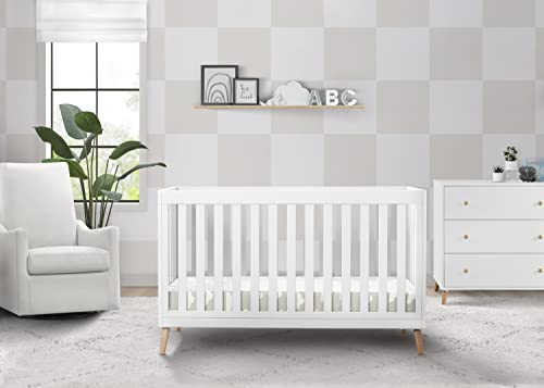Convertible crib angled wood legs