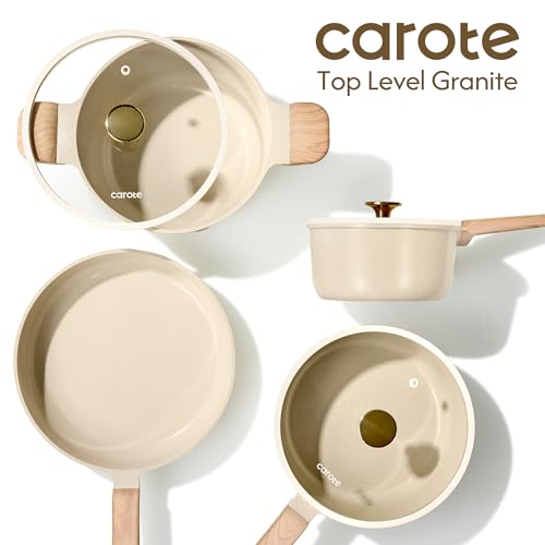 Top down view of cookware set