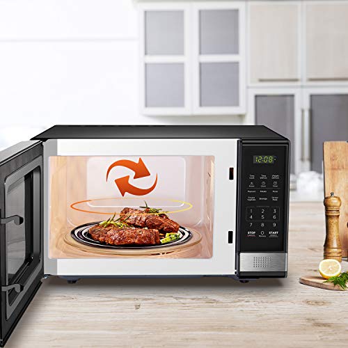 Rear view of BLACK+DECKER countertop microwave