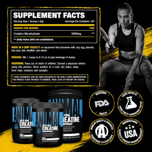 Animal Creatine alongside Animal Pak