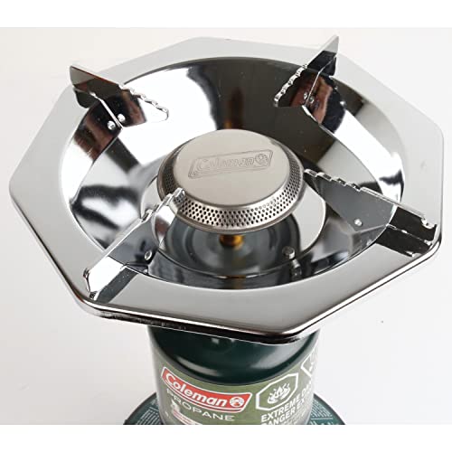 Green Coleman stove side profile