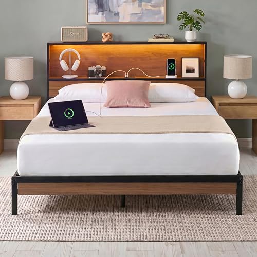 Zinus Kai Full platform bed frame front view