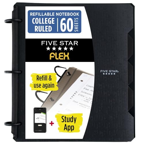 Five Star Flex black refillable notebook