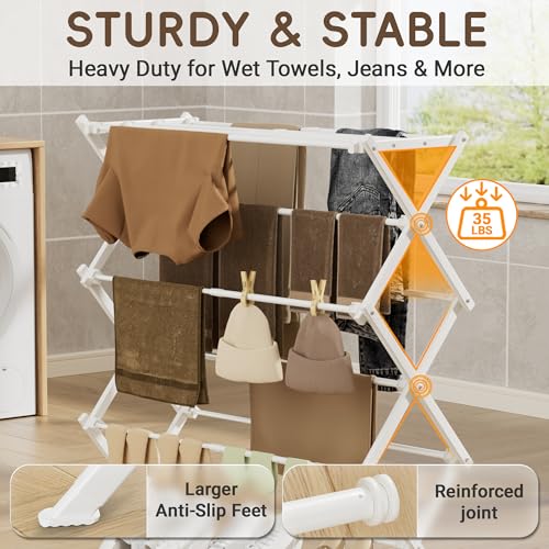 SpaceHidden laundry rack folded flat