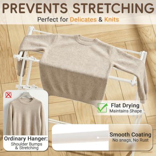 Side profile of SpaceHidden laundry rack
