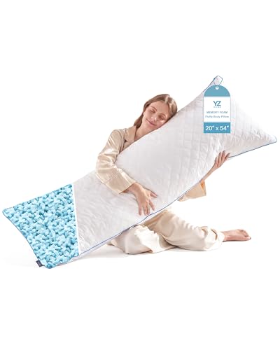 YZ HOME Long Body Pillow white side view