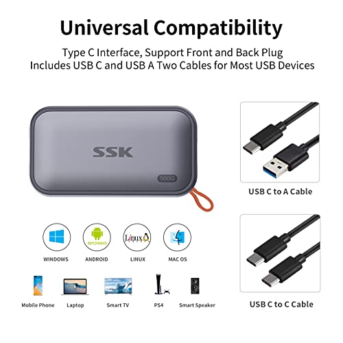 SSK solid state drive with LED activity light