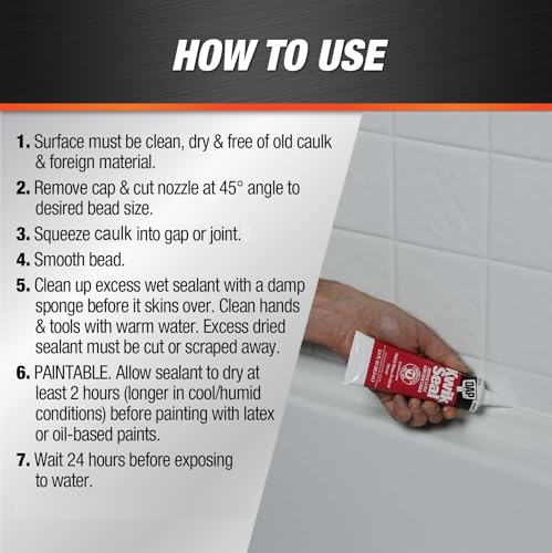 2.8 oz DAP Kwik Seal tube branding