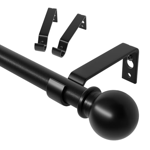 ATUHOLA 28 to 48 inch black curtain rod