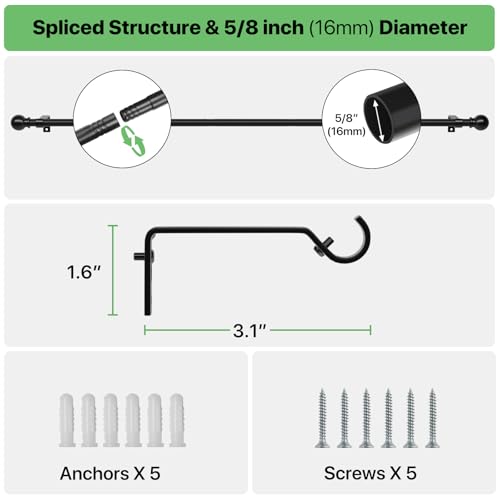 ATUHOLA curtain rod mounting brackets