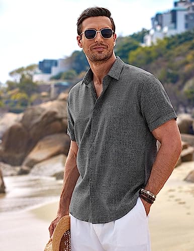 COOFANDY shirt button and sleeve detail