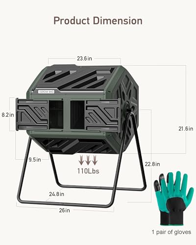 THE GROW'ING 43 gallon tumbler agitating fins