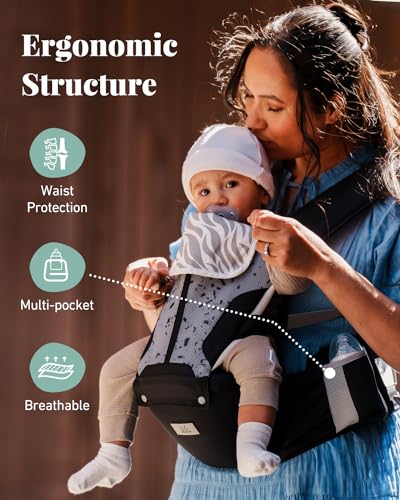 Adjustable straps on MOMTORY baby carrier
