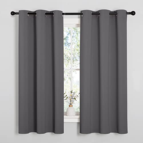NICETOWN grey blackout curtains set