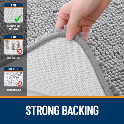 Soft texture of OLANLY rug under feet