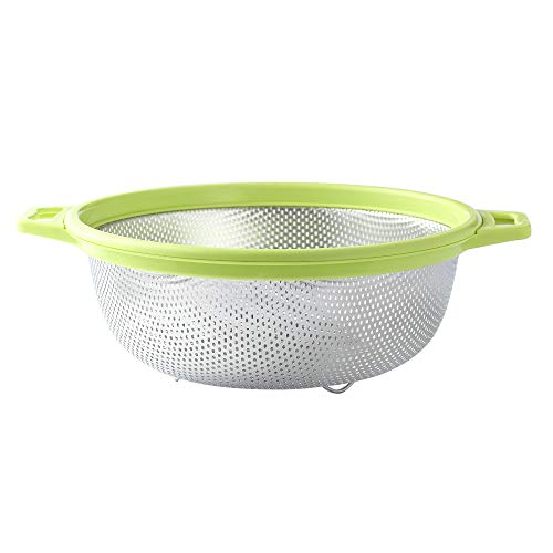 HiramWare colander filled with fresh vegetables