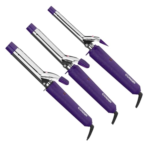 Conair Supreme 3-Pack Curling Iron Set in Purple Glitter finish