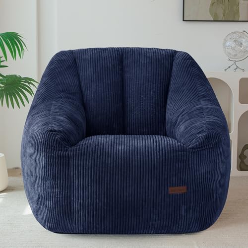 MAXYOYO Navy Standard Bean Bag Chair full view