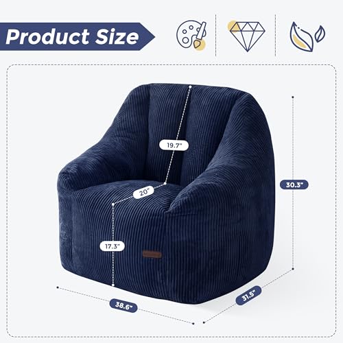 MAXYOYO foam bean bag chair angled perspective