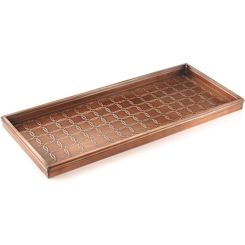 Good Directions Large Boot Tray copper circles top view