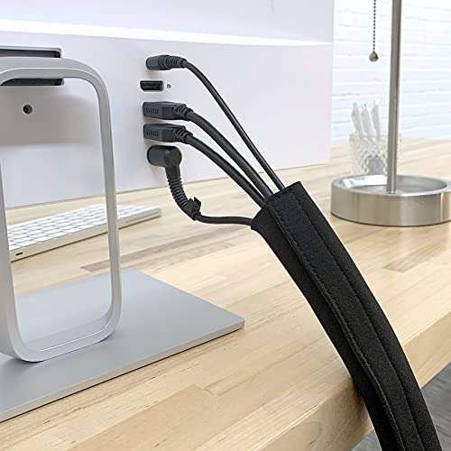 Black hook and loop cable management sleeve
