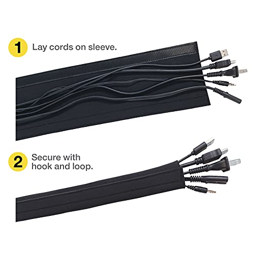 Cable sleeve for home office wire organization