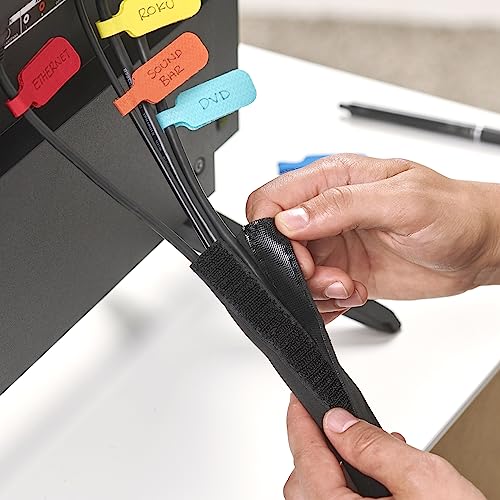 Two-pack black cable sleeves for electronics
