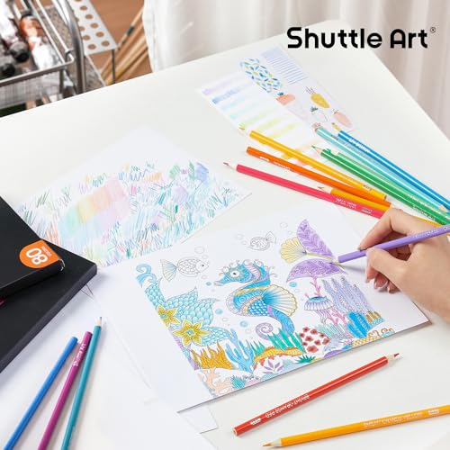 Colored pencil swatches from the 80 piece set