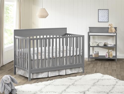 Slatted headboard detail of Harper crib