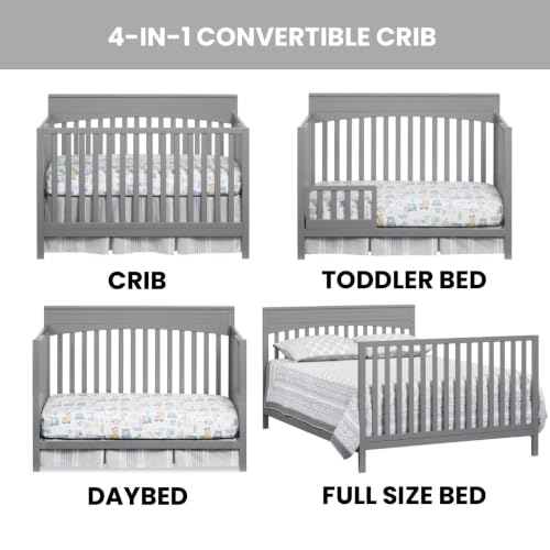 Solid wood construction texture of Dove Gray crib