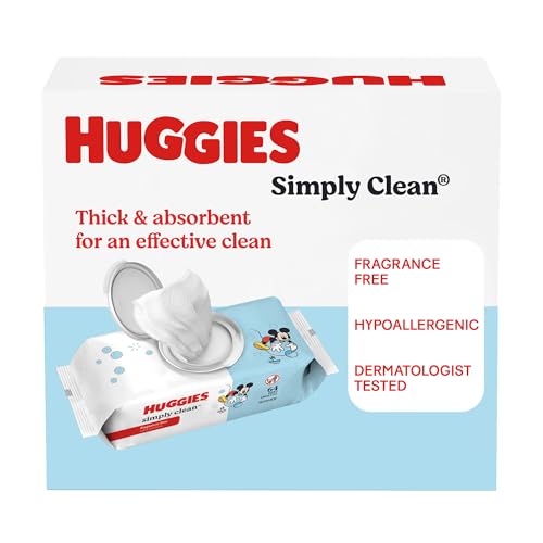 Unscented baby wipes stacked