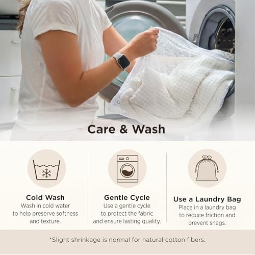 Bedsure waffle blanket lifestyle shot
