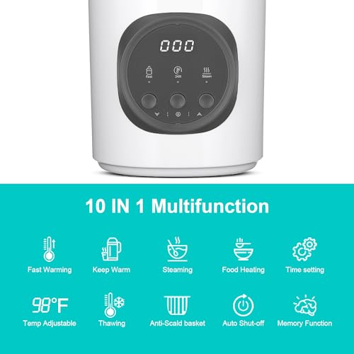 Vaundra 10-in-1 baby bottle warmer control panel