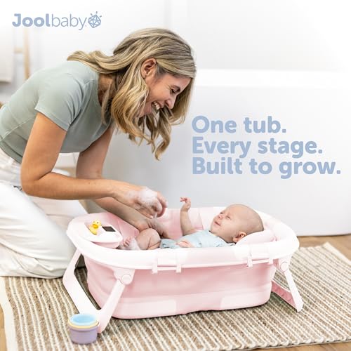 Jool Baby Bathtub folded for compact storage