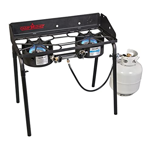 Camp Chef Explorer two burner stove top view