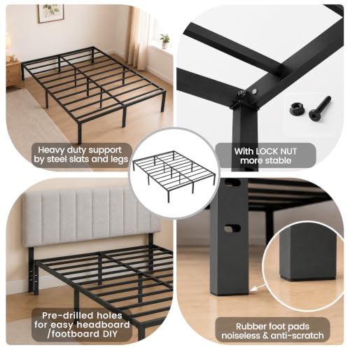 UNIPEAK bed frame metal slat structure