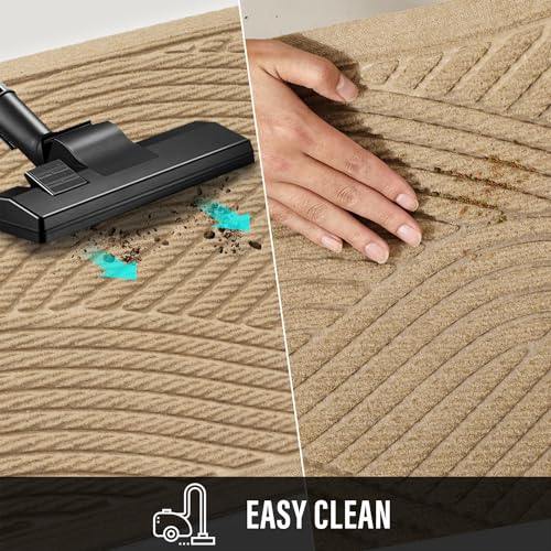 Beige HIYARD welcome mat on patio flooring