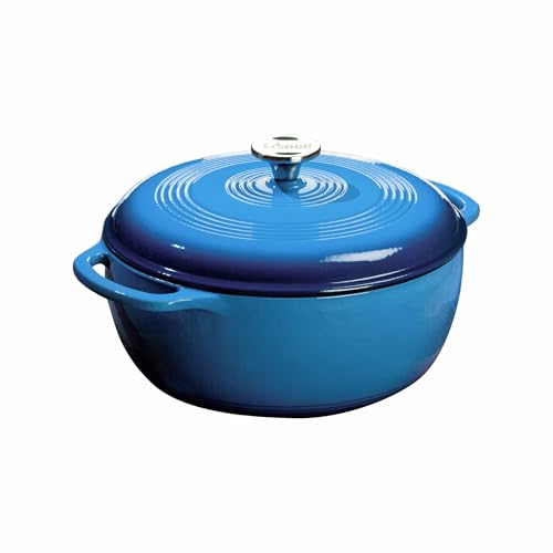 Lodge 6 Quart Enamel Dutch Oven Caribbean Blue