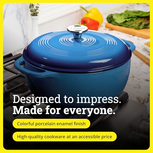 Dutch oven with lid off showing capacity