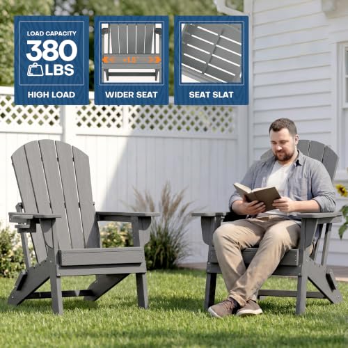 Side view of the EcoVida Outdoors Adirondack folding chair