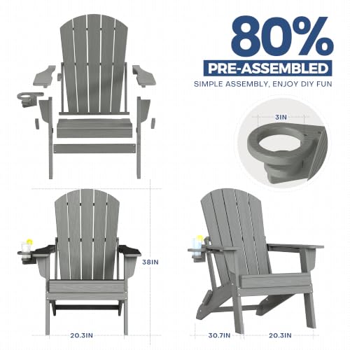Integrated foldable cup holder on EcoVida Outdoors chair armrest