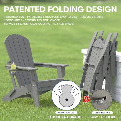 Pin-free folding mechanism on the EcoVida Outdoors chair