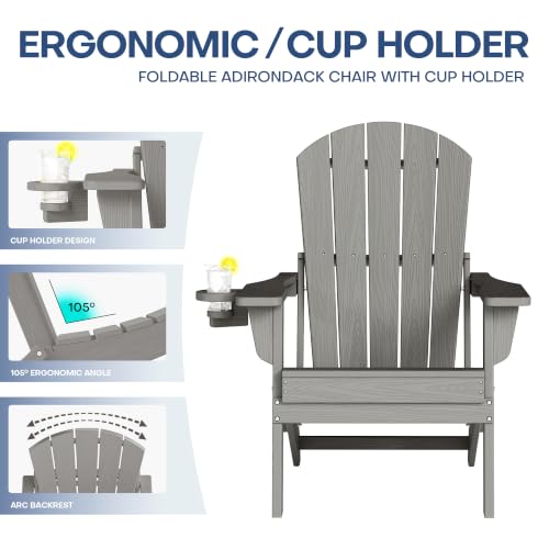 EcoVida Outdoors Adirondack set displayed on a patio