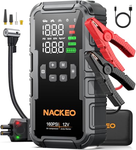NACKEO N40 jump starter with 160PSI air compressor