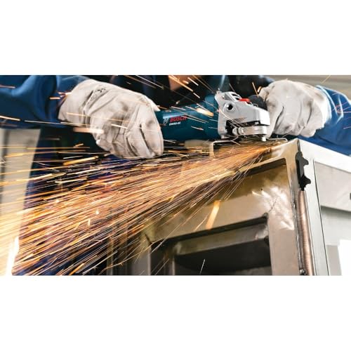 Bosch GWS8-45 burst-protection guard view