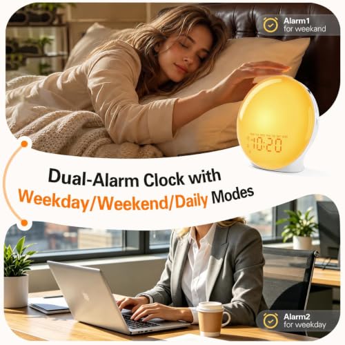 Close up of JALL alarm clock interface buttons