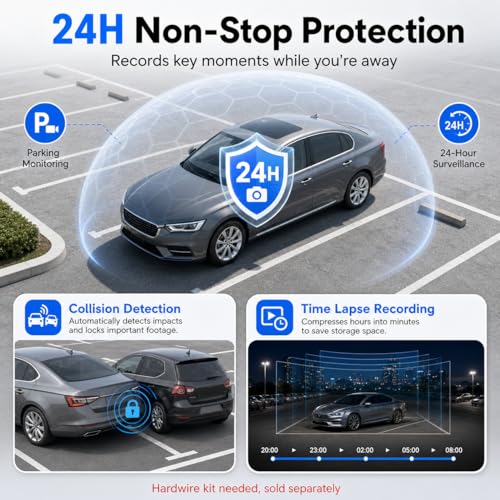 JOCRELA dash cam with 128GB SD card