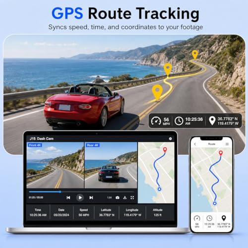 JOCRELA dash cam interface and buttons