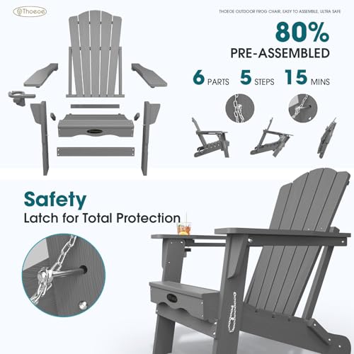 THOEOE Adirondack chair built-in cup holder
